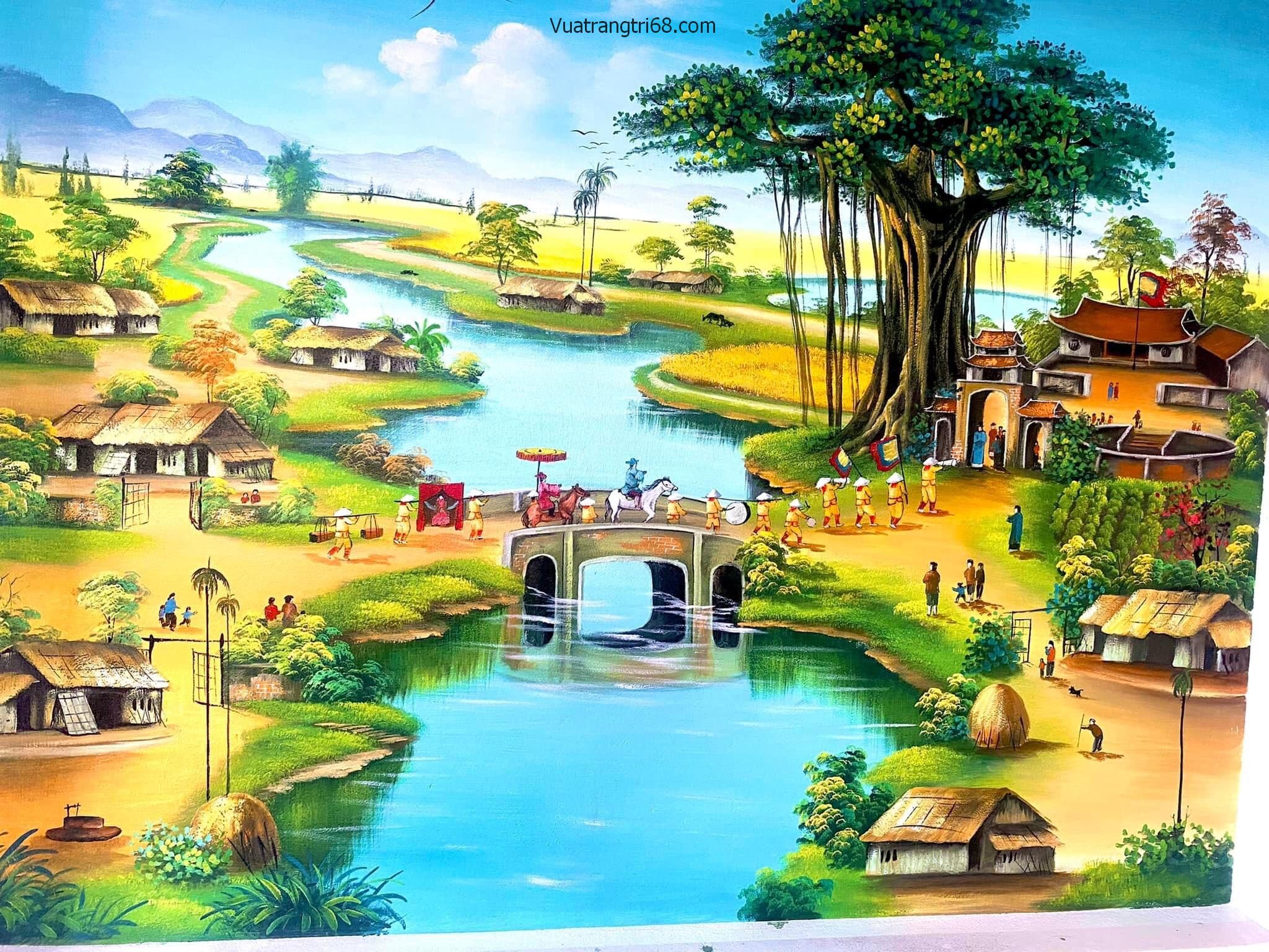 ve-tranh-tuong-phong-canh-lang-que-1