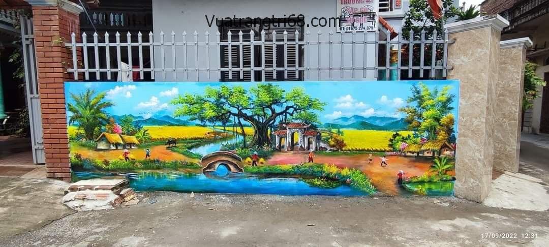 ve-tranh-tuong-phong-canh-lang-que-3